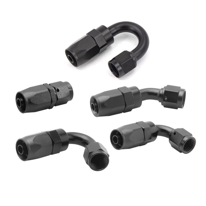 AN4 AN6 AN8 AN10 Straight 45 90 120 180 Degree Oil Fuel Swivel Hose End Fitting Oil Hose End Adapto