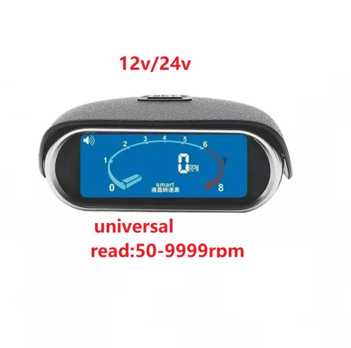 Universal 12V 24V Car Truck Tachometer 9999RPM Gauge with Alarm For Car Motorcycle Truck Tacho Mete