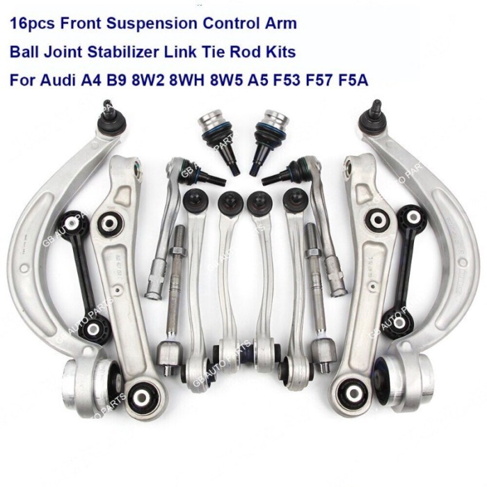 16-Piece Front Control Arm Ball Joint Kit for Audi A4 B9 8W2 8WH 8W5 A5 F53 F57 F5A-