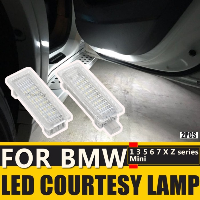 2Pcs LED Courtesy Footwell Under Door Light  Luggage Trunk Lamps 63316972605 For BMW E60 E87 E70 E9