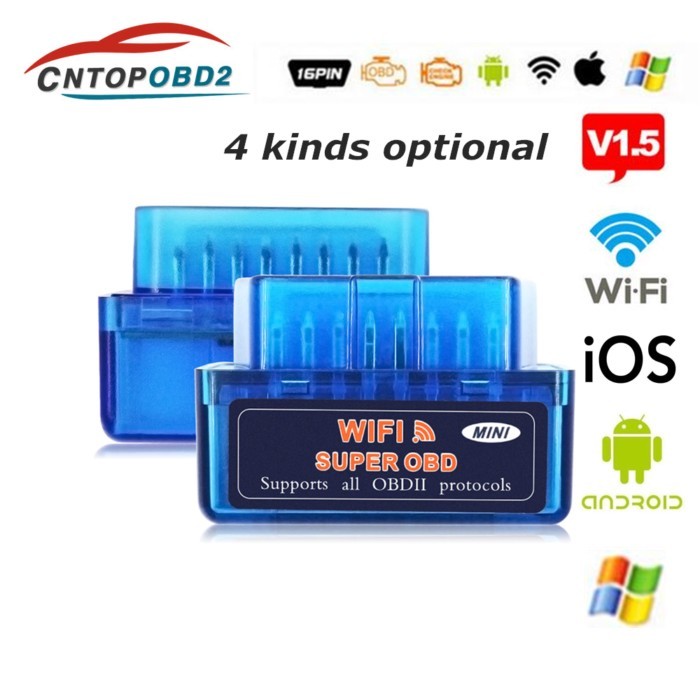 Super Mini ELM327 ELM327 V1.5 For Ios/Android/PC Code Reader OBDII Elm 327 Bluetooth /WIFI V1.5/V2.