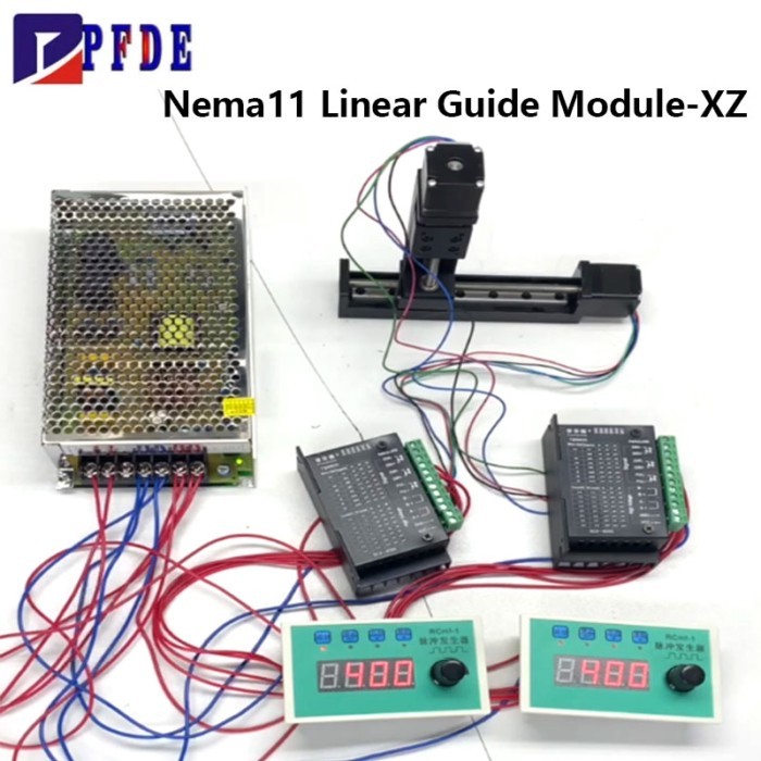 Nema11 28mm T-type Linear Guide Rail Mini Motorized Slide Table DIY XY XZ Axis Module Set stroke 50