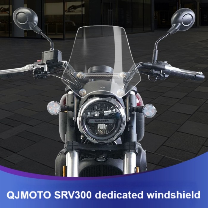 New For QJMOTO SRV300 Accessories Windshield Sports Windscreen Wind Deflector Fit QJMOTO SRV300 SRV