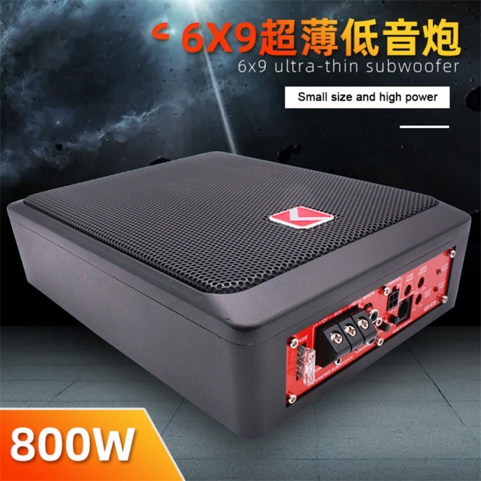 800W 6*9inch Car Active Subwoofer Audio Speaker 20hz-150hz Frequency 12V Ultra Thin Subwoofer