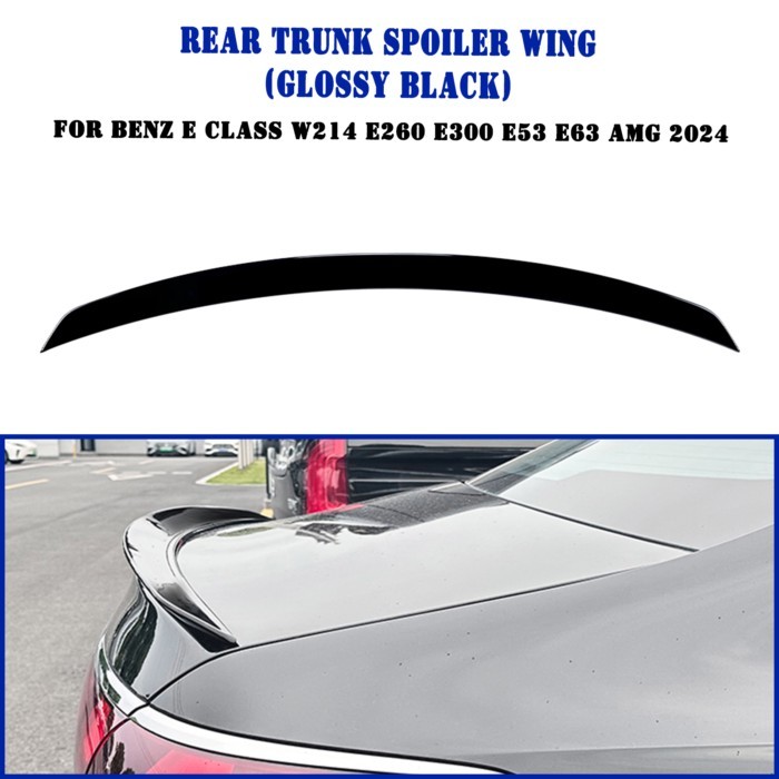 For Mercedes Benz E Class W214 E260 E300 E53 E63 AMG 2024 Rear Trunk Lid Spoiler Wing Carbon Fiber