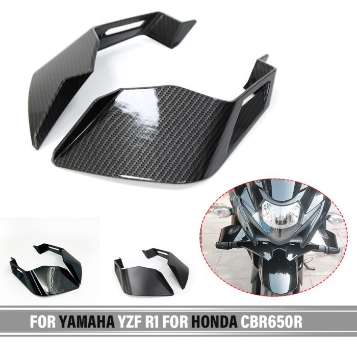 Universal Downforce Racing Spoiler Aero Winglets For YAMAHA YZF R1 For Honda CBR650R For Ducati V4
