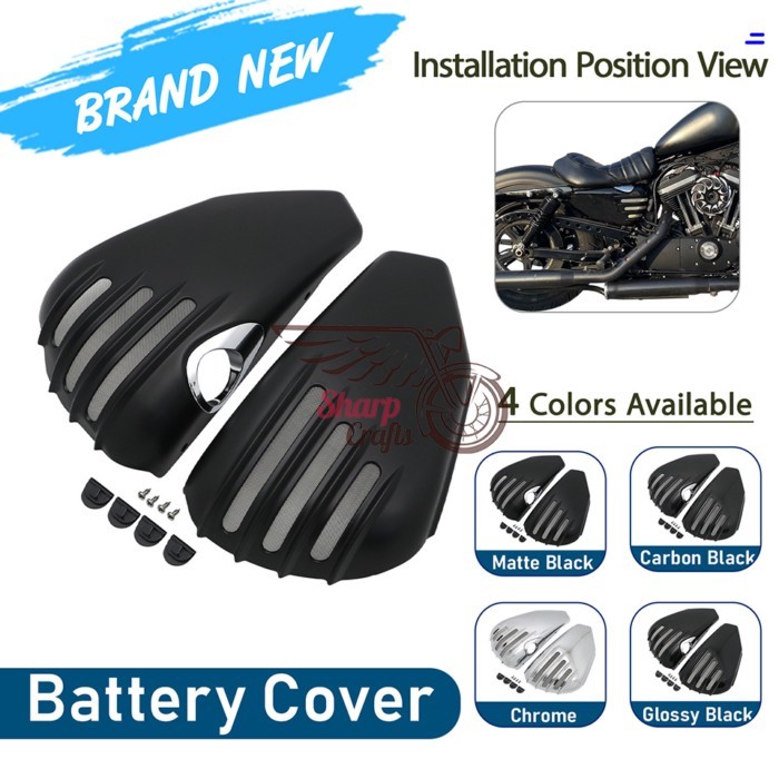 Left Right Side Battery Fairing Cover For Harley Sportster XL Iron 883 883R 883L 883C 883N 1200 N/R