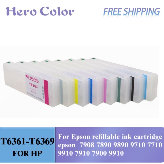 T6361-T6369 for Epson 9908 refillable ink cartridge epson 7908 7890 9890 9710 7710  9910 7910 7900
