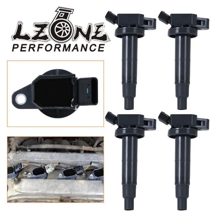 4PCS High Performance Engine Ignition Coil Set For 02-15 Toyota Corolla Corolla 9091902244 90919022