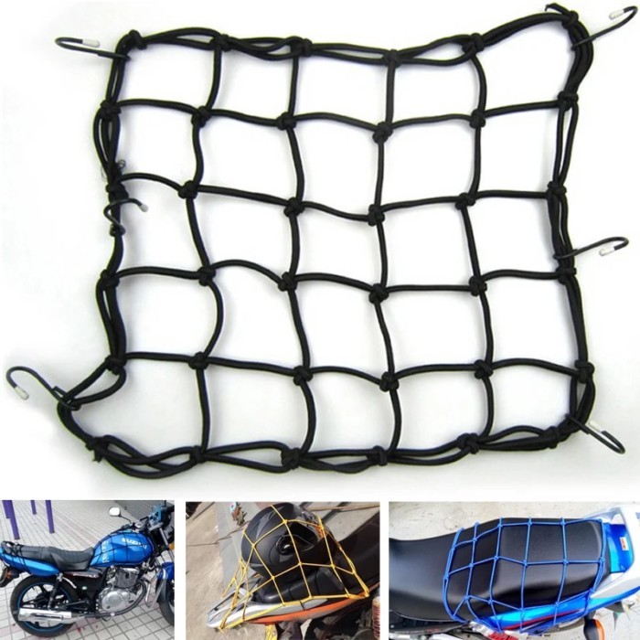 Universal Bungee Cargo Net for Motorcycle Bike ATV Offroad GoCart accessories Helmet / Fuel tank Ne