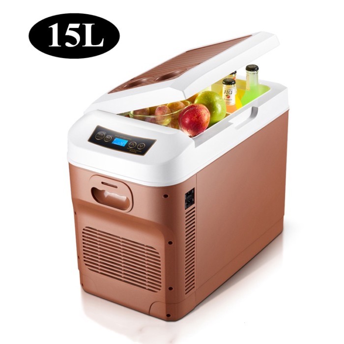 15L Car Home Mini Refrigerator Fridges DC12/24V Drinks Cooler Heater Keep Warm Fresh for Car Home P