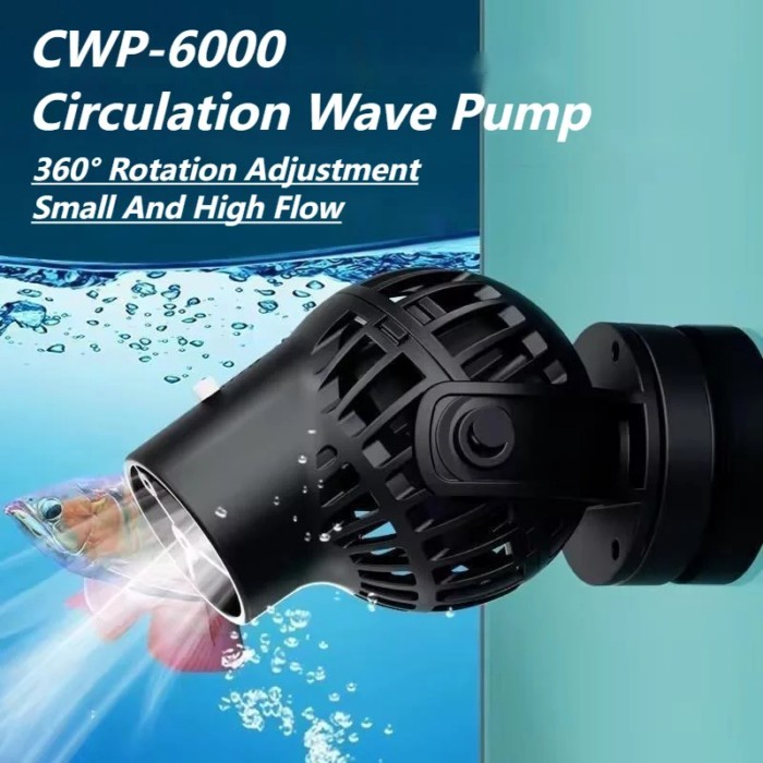 Jebao CWP-6000L/H High Flow Circulation Wave Pump Manure Blower Suction Cup Magnet Flow Pump For Aq