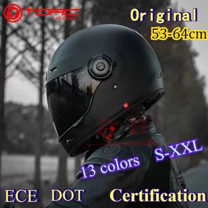 DOT ECE Torc Motorycle Helmet Moto Retro Helmet Men Motorbike Riding Motocross Vintage Full Face He