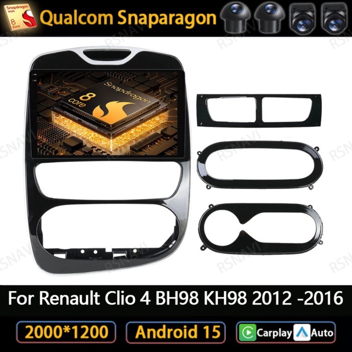 Android 15 Car Radio For Renault Clio 4 BH98 KH98 2012 -2016 Qualcomm GPS Head Unit AUTO DVD QLED N