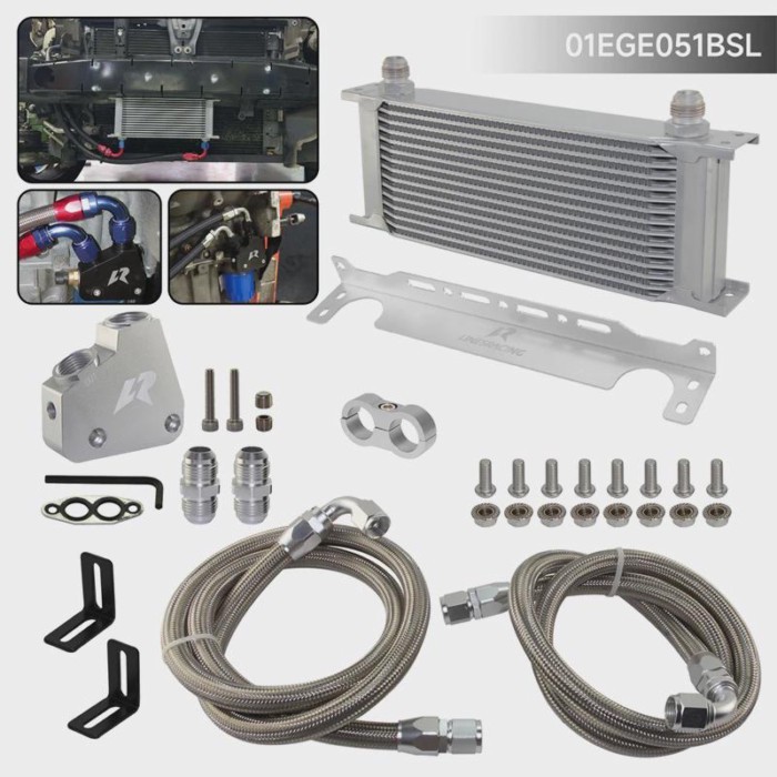 13/15/16 Row Engine Oil Cooler Kit For Chevrolet Corvette Camaro LS1 LS2 LS3 LS6 LS7 LS9 4.8L 6.0L