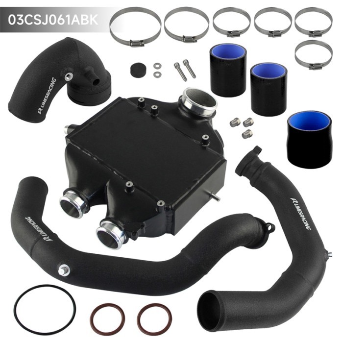 Performance Top Mount Intercooler w/ Charge Pipes For BMW 15-20 M2 M3 F80 M4 F82 F83 S55 Aluminum R