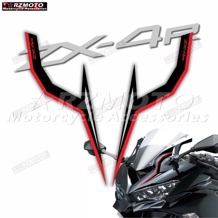 For ZX-4R ZX-4RR ZX4R ZX4RR Motorcycle Fairing Motorcycle Head Sticker Reflective Waterproof Modifi