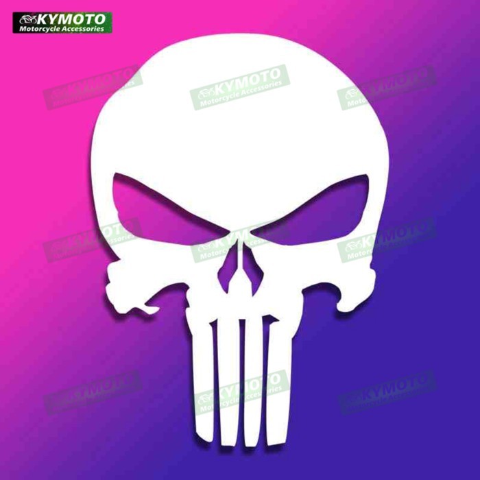 Motorcycle war intact skull sticker waterproof reflective sticker decal decoration size custom