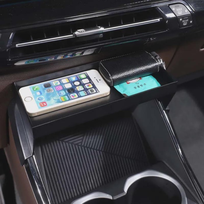 For BMW X1 IX1 U11 2023-2024 ABS Black Car Center Console Organizer Tray Storage Box Mobile Phone S