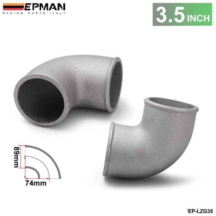 89mm 3.5" Cast Aluminium Elbow Pipe 90 Degree Intercooler Turbo Tight Bend For BMW E36 M3/325i/ is/