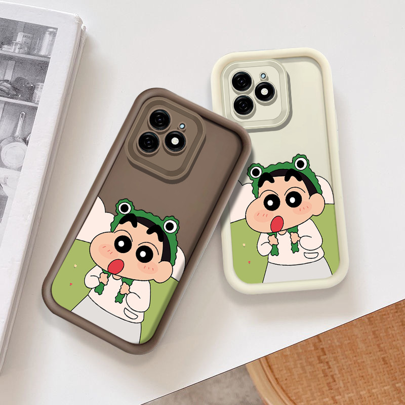 การ์ตูนน่ารักกบหมวก Crayon Shin-chan เคสโทรศัพท์สําหรับ Infinix X6511B X6511E X6512 X6515 X6816C X68