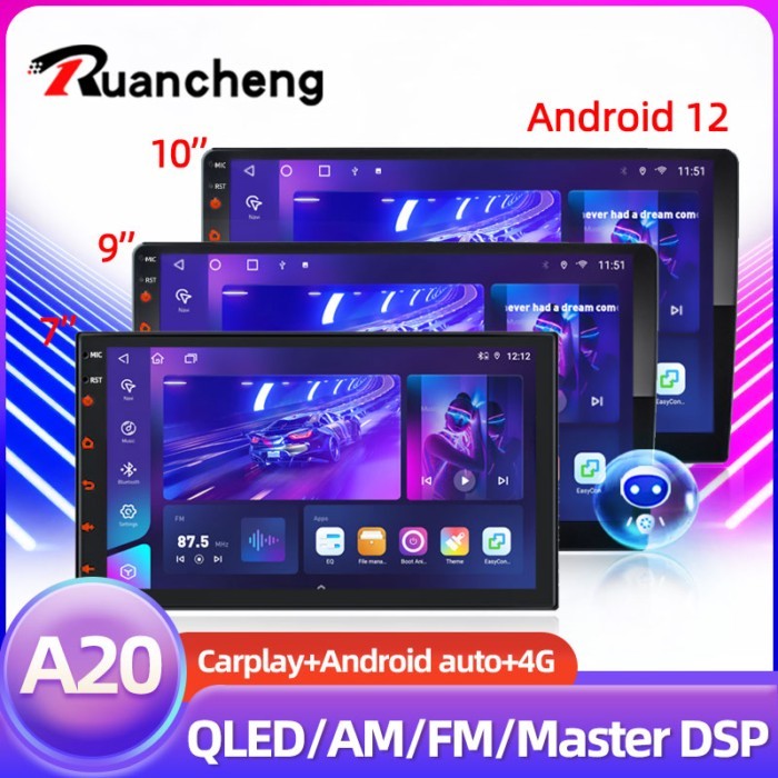X Din 7 9 10 Car Radio Multimedia  GPS Android12 CarPlayer 2din 8 Core Carplay 8G+256G  4G  For  Vo