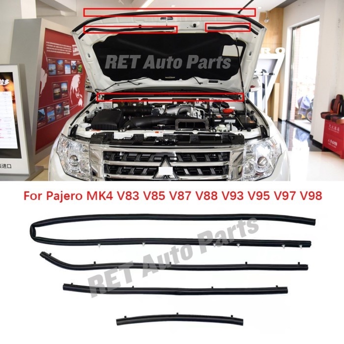 Car Hood Weatherstrip for Mitsubishi Montero Shogun Pajero 4 MK4 V83 V85 V87 V88 V93 V95 V97 V98 20