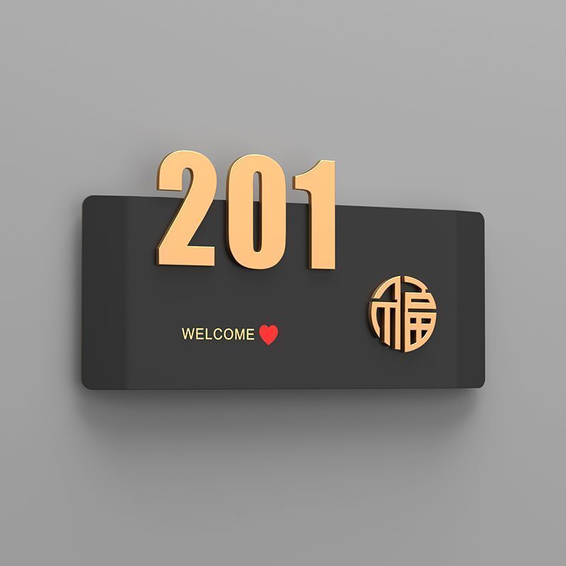 อะคริลิคบ้านจํานวนแผ่นครัวเรือนที่กําหนดเองป้ายแผ่นโรงแรมที่อยู่อาศัย Entrance House Apartment Apart