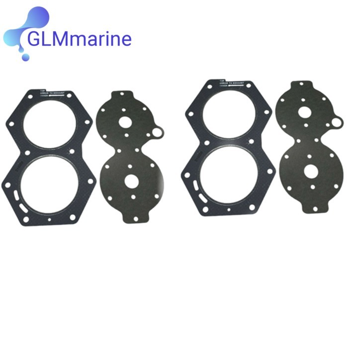 2 Set Head Gasket 318358 for Johnson Evinrude Outboard V4 88HP 90HP 100HP 110HP 115HP 140HP Engine
