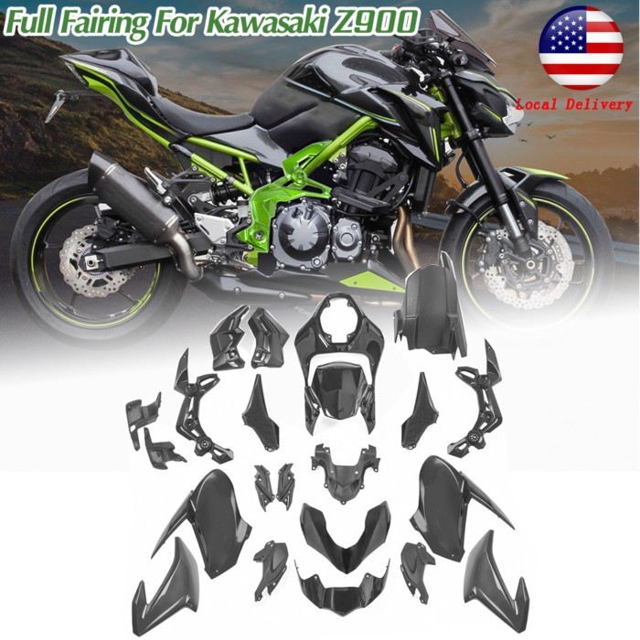 Z900 Fairings Injection Bodywork Frame Protector Kit Unpaint Cover Black For Kawasaki Z 900 2017 20