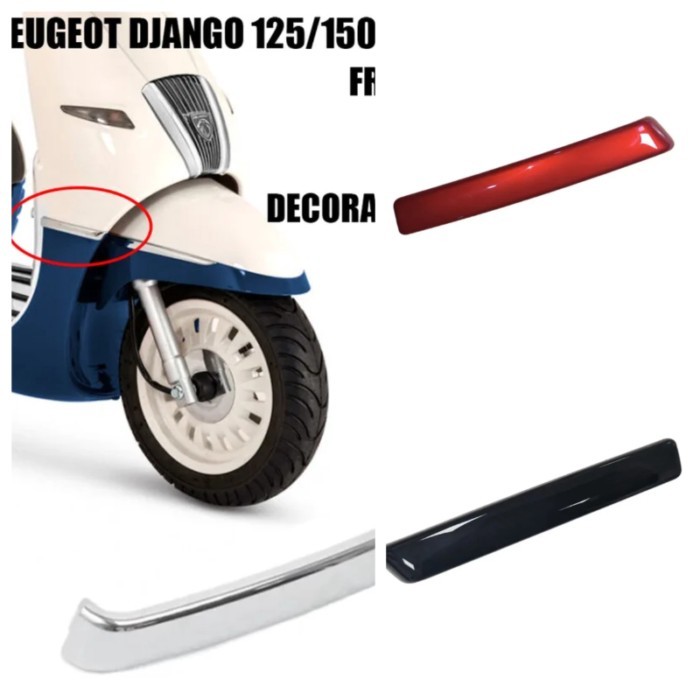 Motorcycle Accessories For Peugeot Django 125/150 QP150T-C Front Panel Chrome Trim Strip Django 125