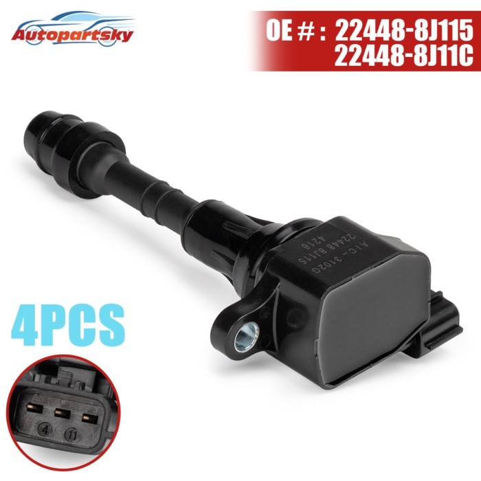 4x 22448-8J115 22448-8J11C Ignition Coil For Nissan Altima 3.5L Pathfinder Quest For Infiniti l35 Q