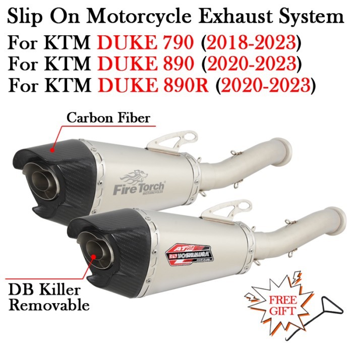 Slip On For KTM DUKE 790 890 890R DUKE790 2018 - 2023 Motorcycle Yoshimura AT2 Exhaust Escape GP Mu