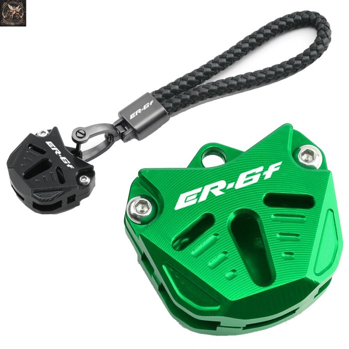 For Kawasaki ER-6F ER 6F ER6F er6f Motorcycle CNC Accessories Key Cover Protection Shell Embroidery