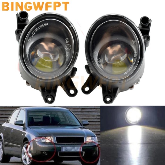 2PCS Car LED Fog Light For Audi A4 B6 2001-2005 Car-Styling 8E0941700 8E0941699 Front Led Fog Light