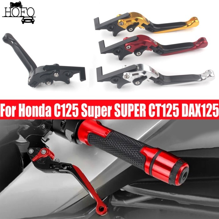 For Honda C125 Super Cub/SUPER CUB 110 Folding Extendable Brake Clutch Levers Adjustable Handle Lev