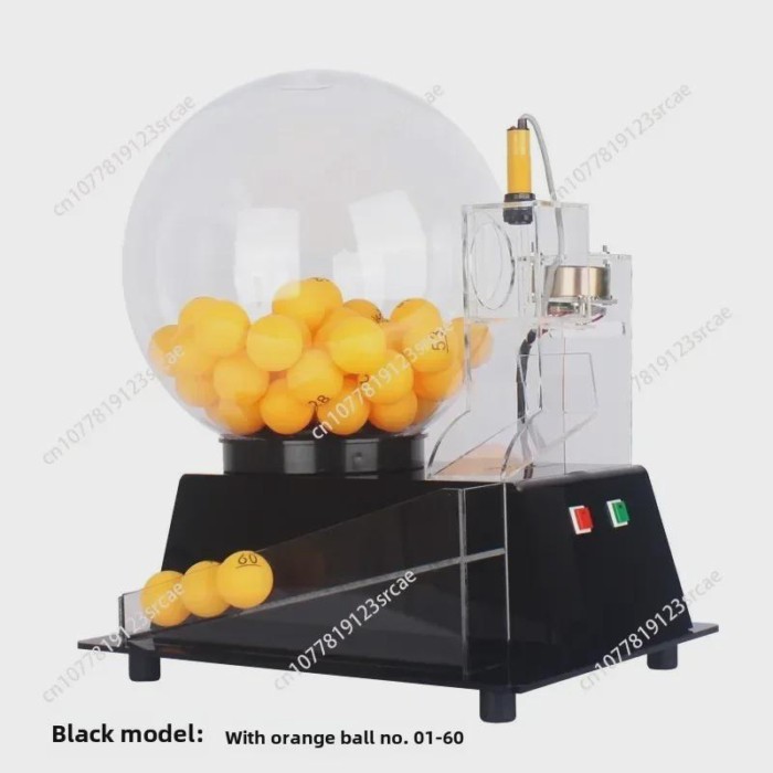 Electric Lottery Ball Machine, Automatic Bingo Balls Machine Cage Fantasy Football Drafts Game Acry