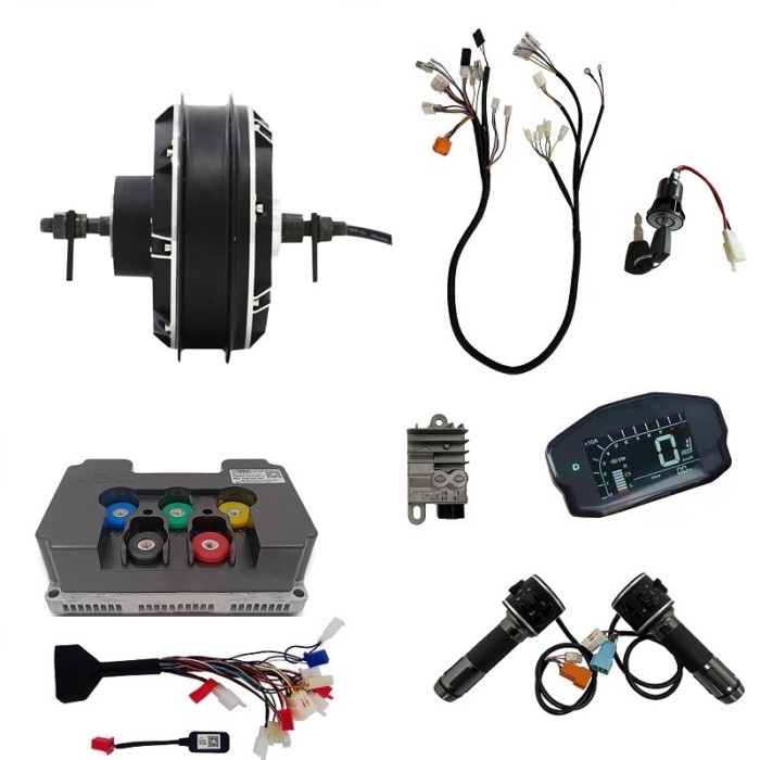 QS205 4000W Electric Motorcycle Motorbike Hub Motor Conversion Kits