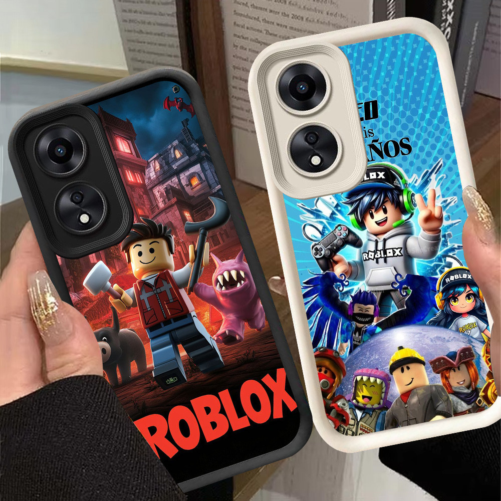 G-46 Roblox Casing สําหรับ OPPO A17 A78 A98 5G สีดําและสีขาว