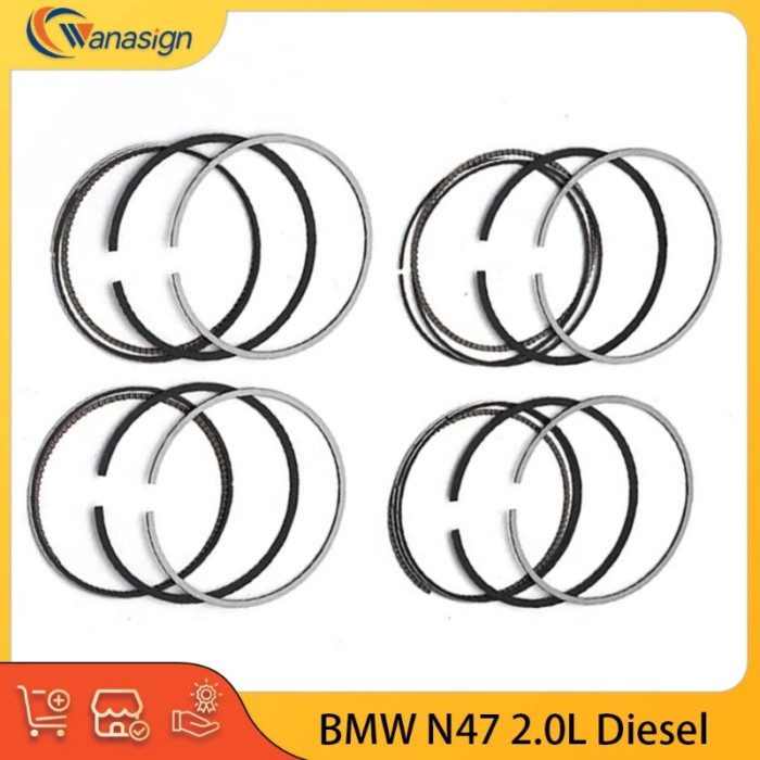AUTO ENGINE PARTS piston ring Set For BMW X1 X5 E90 F30 N47 N47D20 N47D20C N47D20D 2.0L Diesel 2.0T
