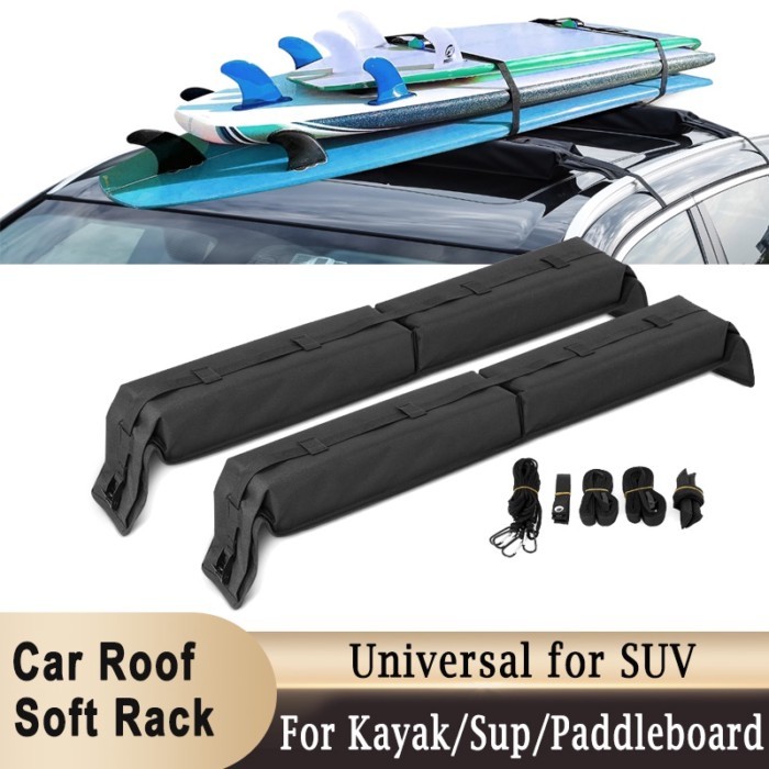Universal Soft Car Roof Rack Pads PVC 600D Oxford cloth for Kayak/Canoe/Snowboard/Windsurfing Lugga