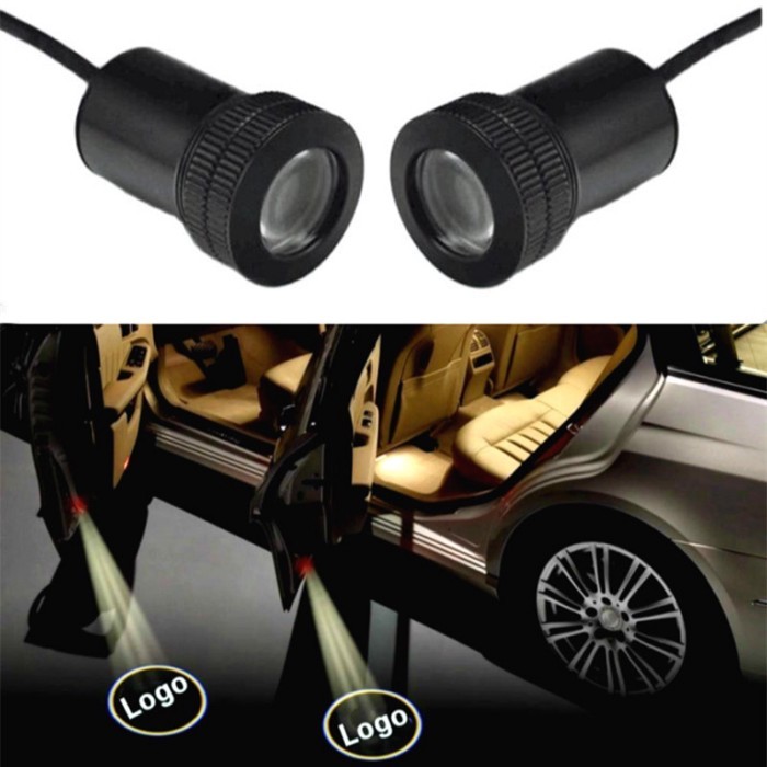 JURUS 2PCS Led Car Door Welcome Logo Light For Fiat For Daewoo Logo LED Courtesy Laser Projector Gh