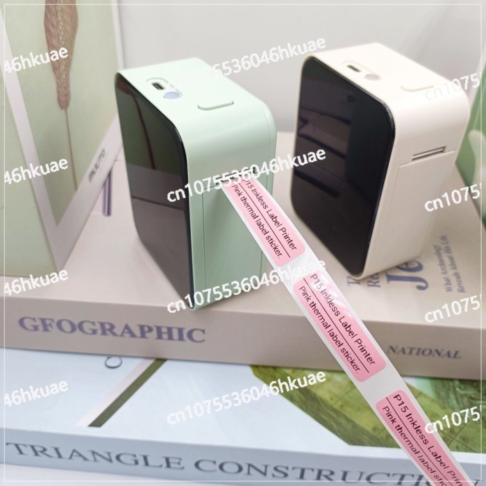 Wireless  printer P15 Mini label maker APP 17 languages