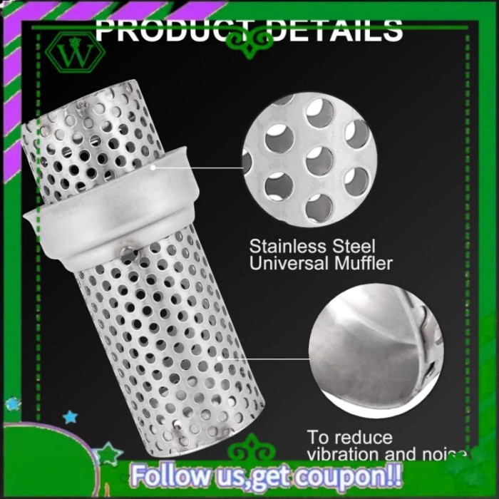 AC34-51MM Universal Motorcycle Exhaust Muffler DB Killer-Silencer Noise Sound Eliminator Mesh DB Ki