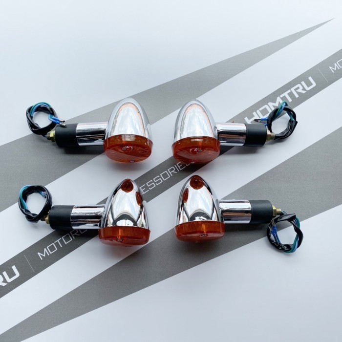 4x Motorcycle Bullet Turn Signals For Honda Shadow Spirit Aero VT700 VT750 VT1100/Suzuki Intruder V