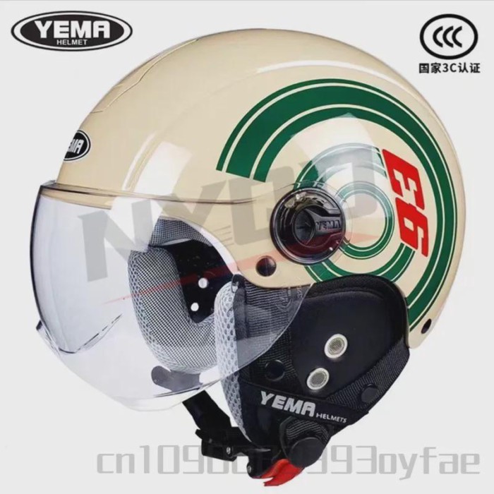 YEMA Motorcycle Helmet YM101-2S Cartoon Electric Motorcycle Men's and Women's Knight Lightweight Sa