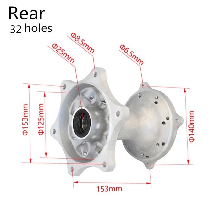Motorcycle wheel hubs For Dirt bike CRF RTFM4/M6/M7/M8 T4 T6 S3 Front and rear wheels 32 hole /36 h