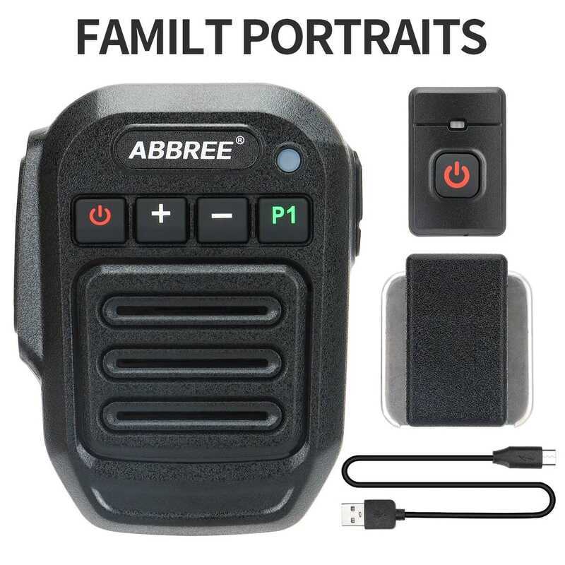 ▥  Walkie Talkie Wireless Bluetooth Handheld Speaker Mic Shoulder Microphone For