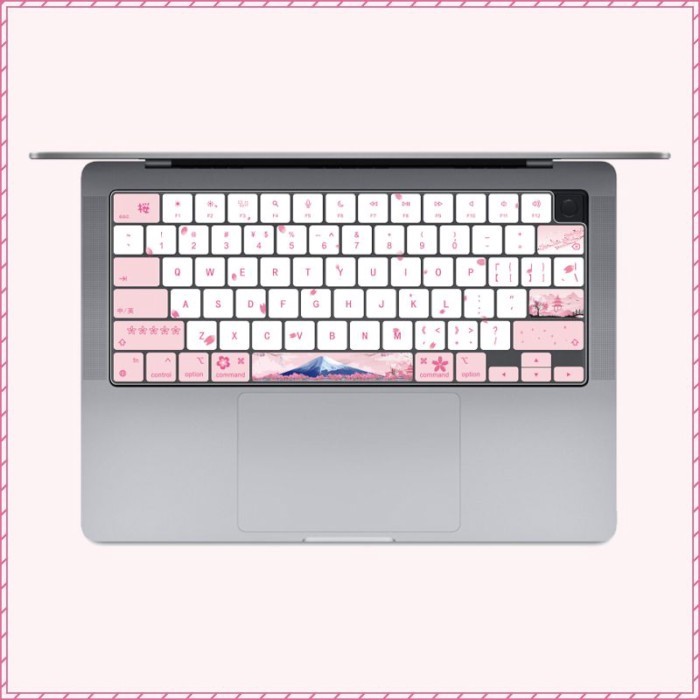 [Pink Cherry Blossom] เหมาะสําหรับฟิล์มคีย์บอร์ด macbook Apple Laptop pro43 cm mac Girl mac