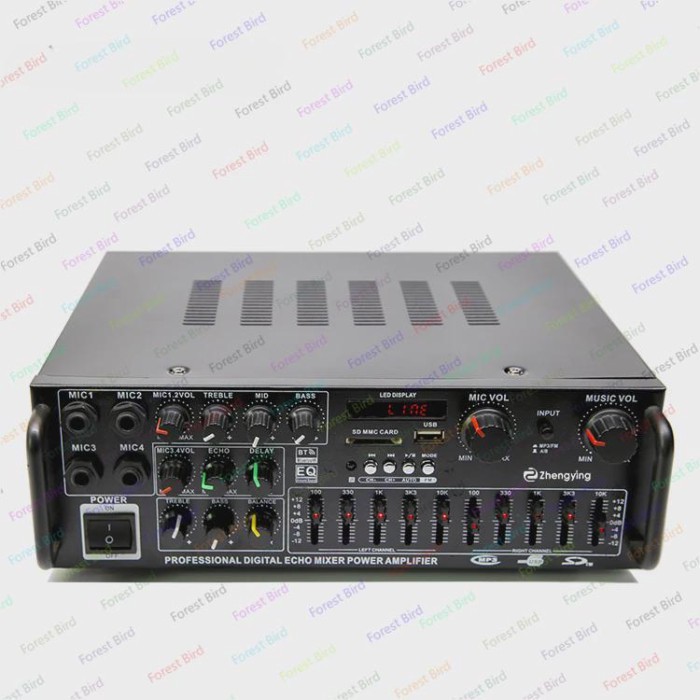 Hot Selling High-power Home Amplifier 12V220V Bluetooth EQ Equalizer for Car and Outdoor Karaoke Du
